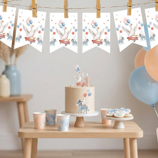 One Silly Goose First Birthday Gender Neutral Bunting