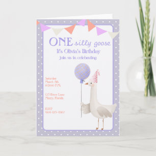 ONE Silly Goose First Birthday Invitation