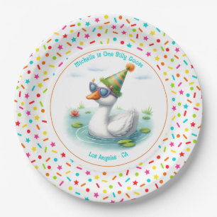 One Silly Goose First Birthday Party Paper Plate