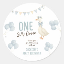 One Silly Goose First Birthday Thank You