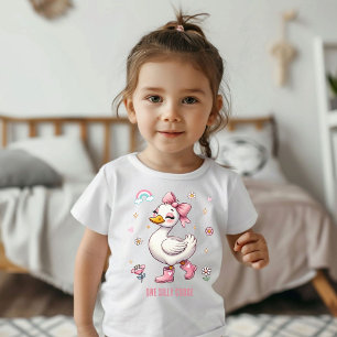 One Silly Goose Flower Garden 1st Birthday Baby T-Shirt
