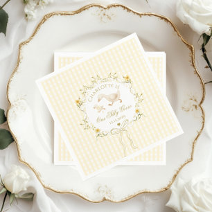 One Silly Goose Gender neutral Wildflower Yellow Napkin