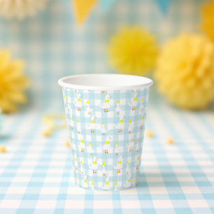 One Silly Goose Gingham 1st Birthday Paper Cups