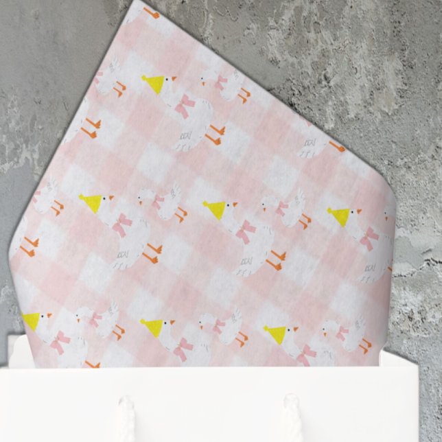 One Silly Goose Gingham 1st Birthday Tissue Paper (Creator Uploaded)