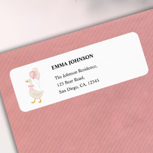 One Silly Goose Girl 1st Birthday Return Address Return Address Label