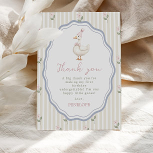 One Silly Goose Girl Birthday Thank You Card