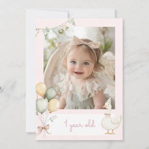 One silly goose Girl Photo monthly banner card