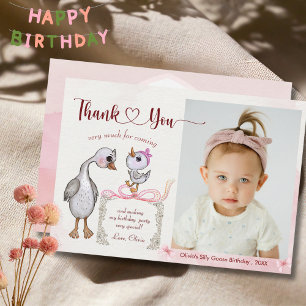 One Silly Goose Mama & Baby Pink Thank You Card