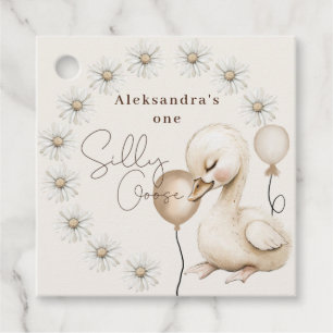 One Silly Goose Neutral Boho Baby 1st Birthday Favour Tags