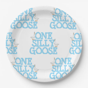 One Silly Goose  Paper Plate