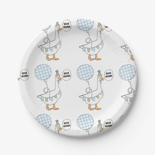 One Silly Goose Party Plates (Front)