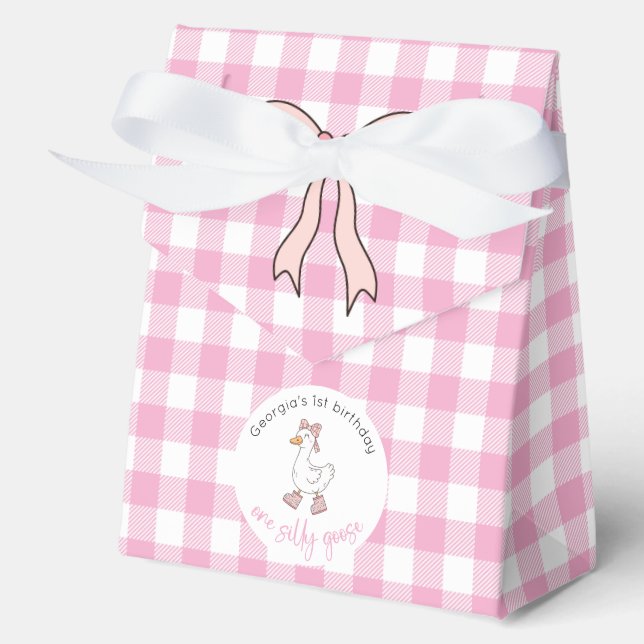 One Silly Goose Pink Birthday Favour Box (Front)