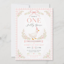 One Silly Goose Pink Floral 1st Birthday