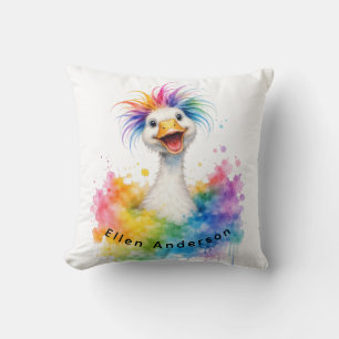 One Silly Goose Rainbow Baby Shower Gift Cushion