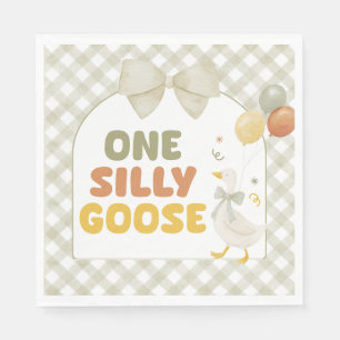 One Silly Goose Spring Birthday Napkin