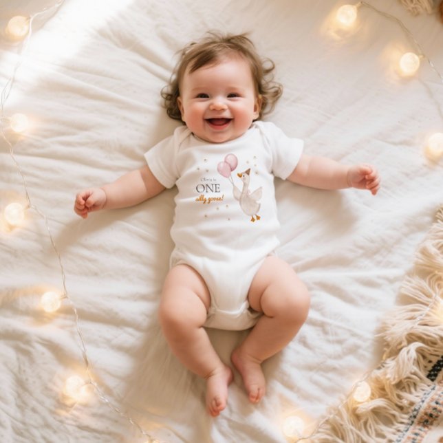 One Silly Goose Spring Party Farm First Birthday Baby Bodysuit (Creator Uploaded)