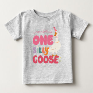 One Silly Goose TShirt, Silly Goose Pink, 1st  Baby T-Shirt