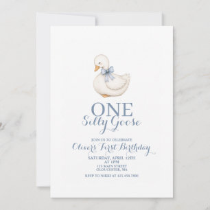 One Silly Goose Vintage Daisy Birthday Invitation