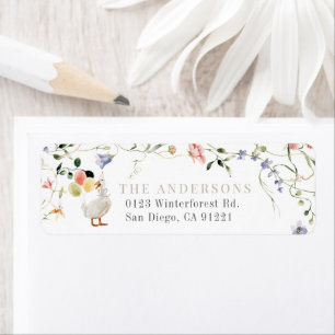 One Silly Goose Wildflower Floral Return Address Label
