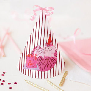 One Silly Pink Kitty 1st Birthday Party Hat