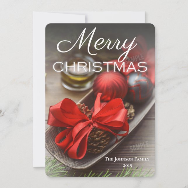 One Single Full Bleed Photo Christmas Card (Front)