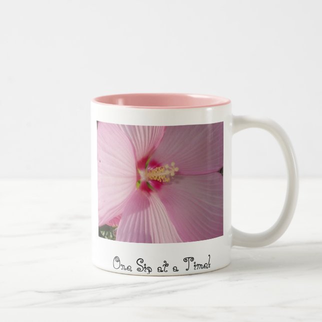 One Sip at a Time! Two-Tone Coffee Mug (Right)