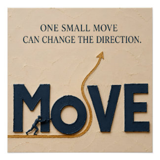 One Small Move Changes Direction – Growth Mindset Poster