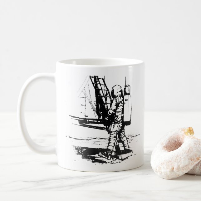 One Small Step Apollo 11 Moon Landing Coffee Mug (With Donut)