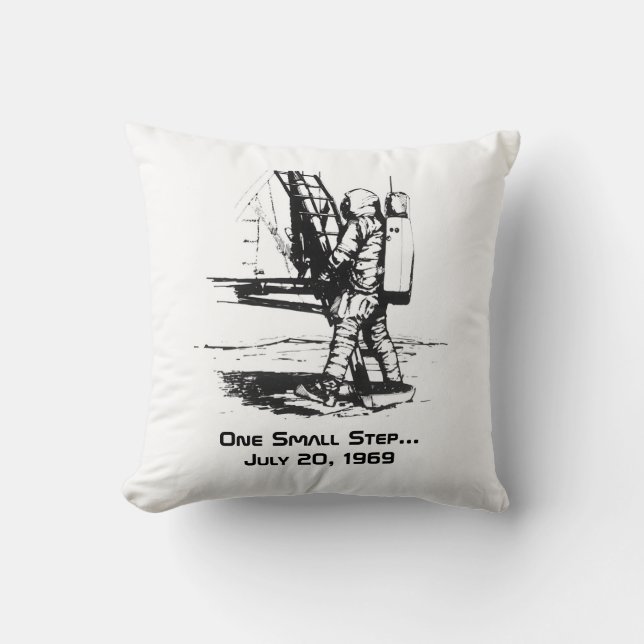 One Small Step Apollo 11 Moon Landing Cushion (Front)