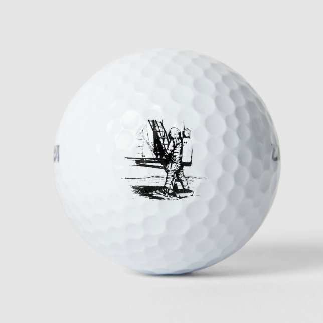 One Small Step Apollo 11 Moon Landing Golf Balls (Front)