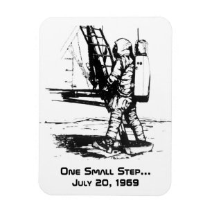 One Small Step Apollo 11 Moon Landing Magnet