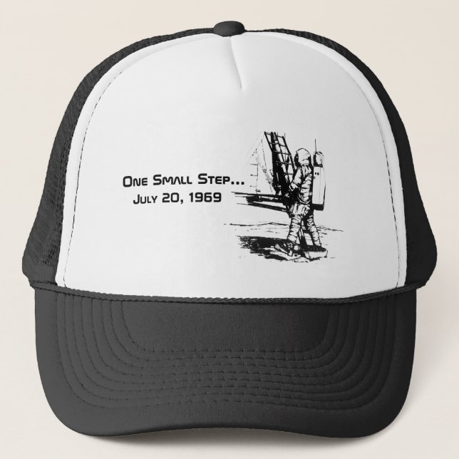 One Small Step Apollo 11 Moon Landing Trucker Hat (Front)