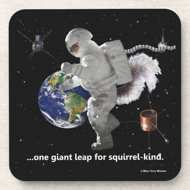 One Small Step for Squirrel Kind Coaster (Front)
