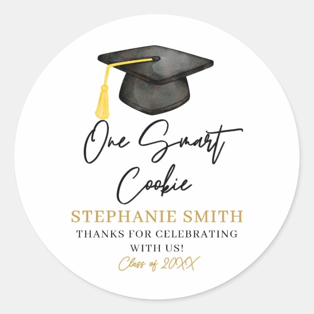 One Smart Cookie 2026 Graduation  Classic Round Sticker (Front)
