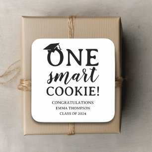 One Smart Cookie Class Of 2024 Graduation Square Sticker