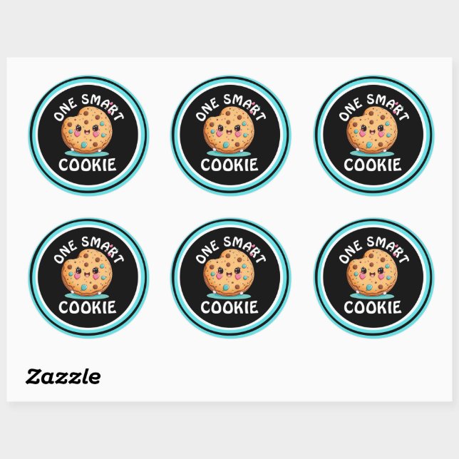 One smart cookie classic round sticker (Sheet)