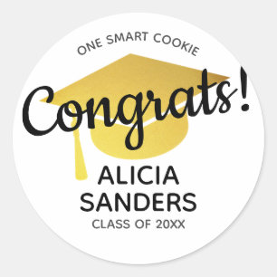One Smart Cookie Congrats to the Graduate Classic Round Sticker