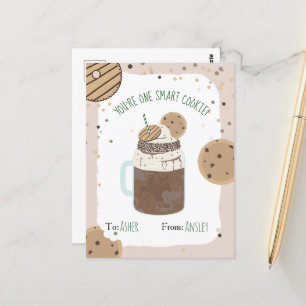 One Smart Cookie Crazy Milkshake Kids Valentine Postcard