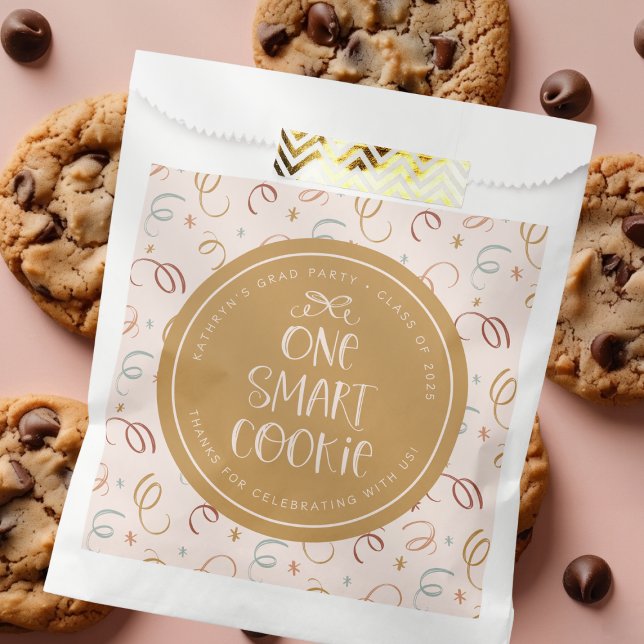 One Smart Cookie Cute Confetti Custom Grad Party Favour Bag (Creator Uploaded)