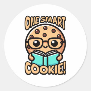 One Smart Cookie! Cute Cookie Pun Classic Round Sticker