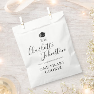 One Smart Cookie Elegant Script Graduation Party Favour Bag