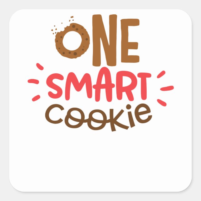 One Smart Cookie Gift Or Present School Uniform Square Sticker (Front)