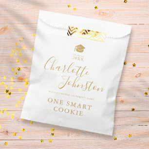 One Smart Cookie Gold Script Graduation Party Favour Bag