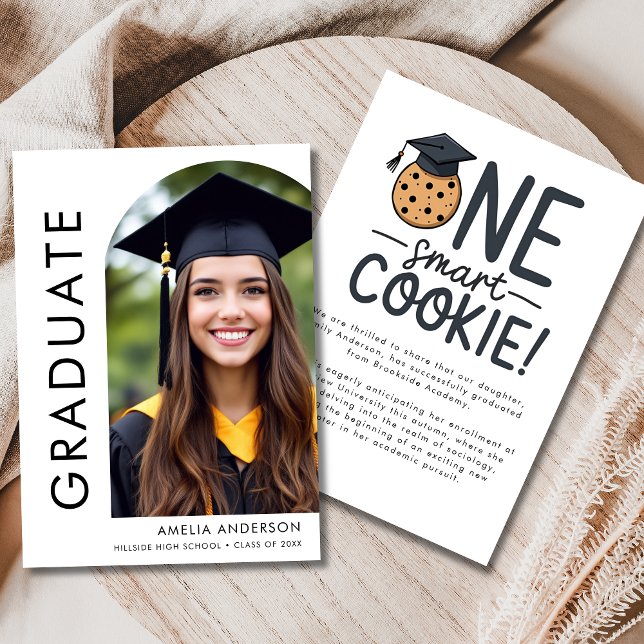 One Smart Cookie Graduation Photo Announcement (Creator Uploaded)