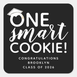 One Smart Cookie Graduation  Square Sticker