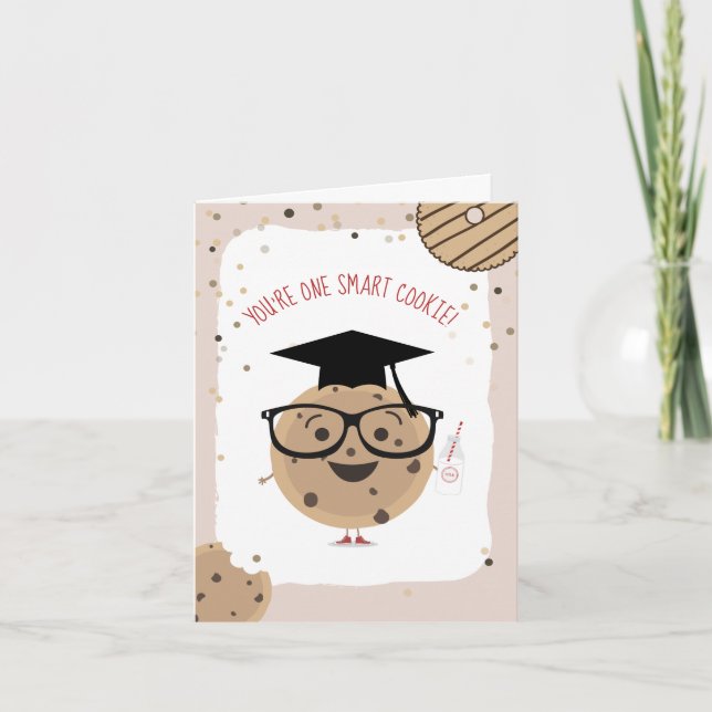 One Smart Cookie & Milk Kids Classroom Valentine   Card (Front)