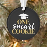 One Smart Cookie - Modern Black Gold Graduation