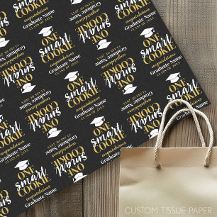 One Smart Cookie - Modern Black Gold Graduation Tissue Paper
