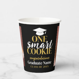 One Smart Cookie - Modern Graduation 2 Photos Paper Cups