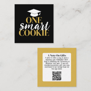 One Smart Cookie - Modern Graduation Gift QR Code Enclosure Card